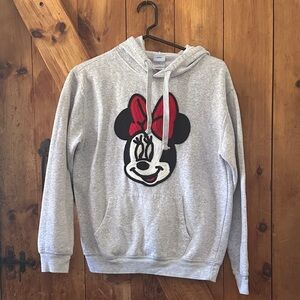 Disney Gray Hoodie with Red Minnie Mouse Design
